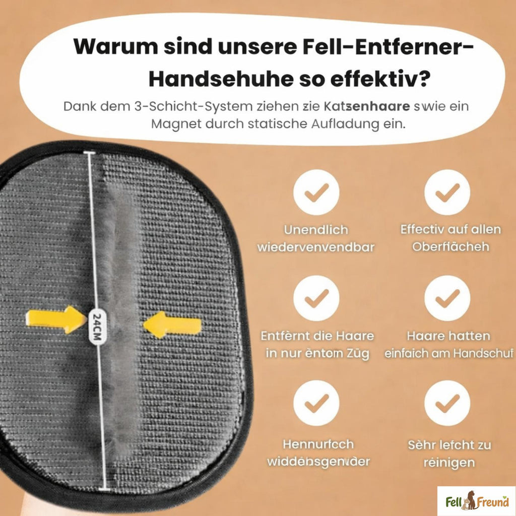 Wiederverwendbarer und umweltfreundlicher Anti-Tierhaar-Handschuh